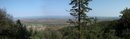 Panorama sur le sillon audois depuis le chemin d'accs au chteau de Miramont