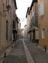 Chalabre, la rue Saint-Franois : amnagement rcent de la ruelle mais faades  valoriser