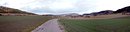 La plaine agricole du petit plateau de Sault ; ici vers Rodome (village  l'horizon)