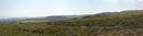 Les montagnes d'Aubrac  droite avec le Mailhebiau, et l'ouverture sur les boraldes  gauche