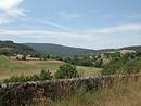 La valle de l'Allier et les pentes boises du Mercoire  l'horizon