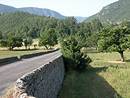 Route ouvrage entre Ispagnac et Quzac, dans le fond de la valle du Tarn