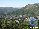  Florac dans sa valle, partie avale. Vue depuis les flancs du Mjean