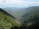 La faille impressionnante de la haute valle de l'Hrault vue depuis les pentes du mont Aigoual, au col de la Serreyrde (Gard)