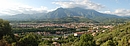 Prades : urbanisation dans le fond de valle au pied du Canigou