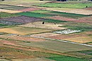 Mosaque de parcelles cultives dans la plaine des Angles : marachage, crales, prairies