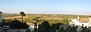Point de vue sur la plaine viticole depuis la place de l'glise de Banyuls-dels-Aspres