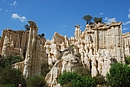 Les falaises sculptes dans les argiles et sables du Pliocne aux Orgues d'Ille-sur-Tt