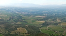 La Plane d'en Bourgat (au centre) encadre des ravins des Mirandes ( droite) et de Campeils ( gauche)