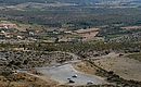 Le parking au pied de la forteresse de Salveterra