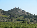 Les ruines du chteau d Aguilar dominant la plaine viticole de Tuchan