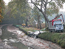 Abattage d arbres malades le long du Canal du Midi vers Villedubert