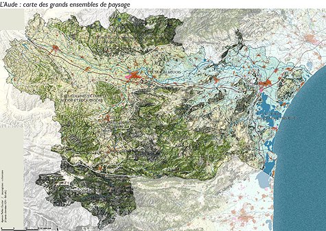 carte des grands ensembles de paysages de l Aude
