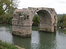 Le pont d’Ambrussum, franchissement du Vidourle par la Voie Domitienne : une des rares traces valorisantes de la Voie Domitienne qui soit mise en valeur