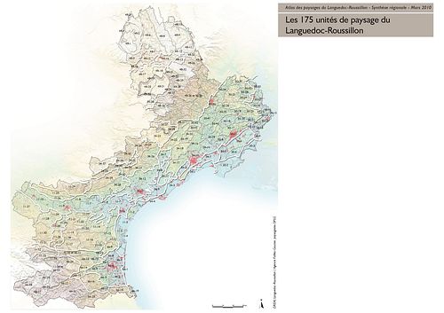 Carte des unités de paysage du Languedoc-Roussillon